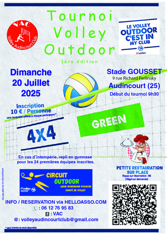 Tournoi volley 4x4 sur herbe